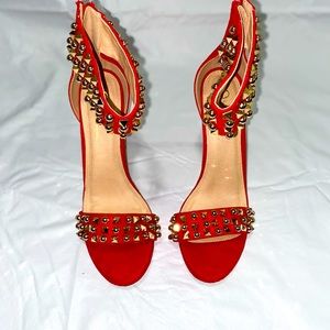 Red Spike Sandal style Heel